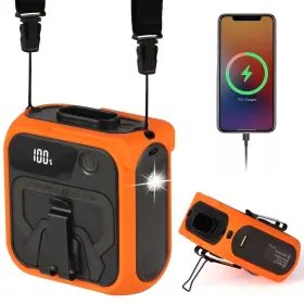 Hm-wfan-01 Harmnee Portable Waist Fan With 5 Speeds And Led Flashlight 10000mah Power Bank For S