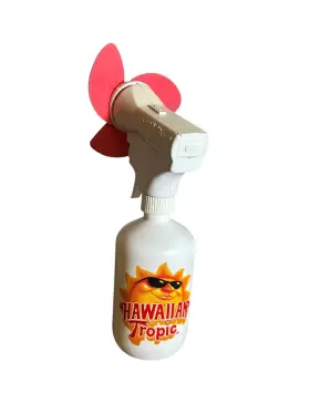 Hawaiian Tropic 780298020330 Vtg Squeeze Breeze Battery Handheld Water Misting Fan Usa