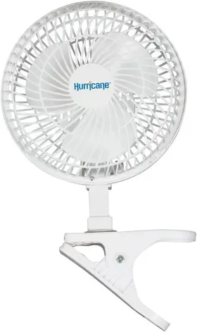 Hawthorne Gardening Company 445056234239 6 Inch Clip Fan 2 Speed Portable Desk Table With Tilt White