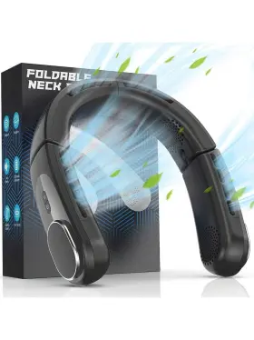 Hayda 629722879192 Neck Fan 4 Turbo Foldable Portable Personal Bladeless 5200mah Strong Airflow