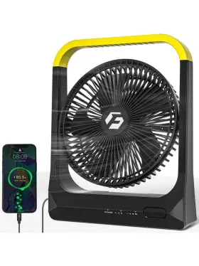 Hayda 629722880426 8ftft Rechargeable Usb Personal Desk Fan 20800mah Battery Operated Portable