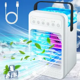 Heaboom 795629525569 Portable Air Conditioners Touch Screen Evaporative Cooler With 4 Speeds