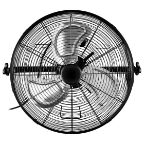 Healsmart 840166262795 20 Inch High Velocity 3 Speed Black Wall-mount Fan