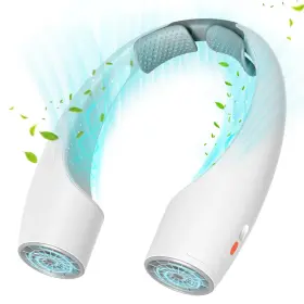 Heelkl 721545909152 Ai Neck Fan 4 Speeds Adjustable Portable Personal Rechargeable 4000 Mah