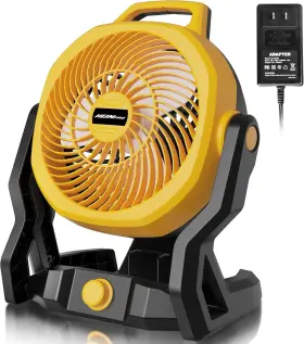 Hp-001fans Heinpro Battery Operated Fan Compatible With Dewalt 20v Max Ac Adapter