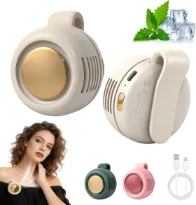 Hepanio 445009361319 Portable Silent Mini Bladeless Fan Clip On 3 Speeds Clip-on Fans For Shi