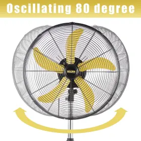 Hicfm 894192002548 5000 Cfm 20 Inch High Velocity Pedestal Oscillating Fan With Powerful 1/5 Mot #3