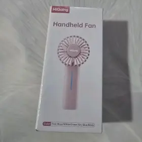 Hf01 Higoing Portable Handheld Fan - Pink 3-speed 1200mah Rechargeable