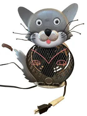 Himalayan Breeze 858560002930 Decorative Cat Fan Sculpted Ironwork Tested And Works