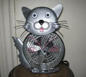 Hbm-7003 Himalayan Breeze Decorative Cat Fan Works Sculpted Ironwork