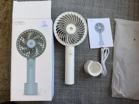Hinthope Ab5-ph Handheld Fan Usb Rechargeable White 3 Speeds Push Button