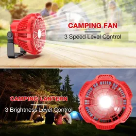 Hipoke 789219306188 Camping Fan For Milwaukee M18 18v Lithium-ion Battery Portable Handheld #2