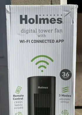 085-01-2457 Holmes 36 Inch Smart Tower Oscillating Fan Use With Google Alexa Remote Control #2