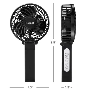32510014 Holmes 4-inch 3-speed Rechargeable Portable Fan Gives You Cool Airflow Whenever