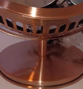 32510022 Holmes Heritage Desk Fan 6-inch Metal Table Brushed Copper Tested #3