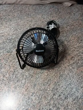 32510028 Holmes Tested Personal Desk Fan 4 Metal Blade Black Inch Excellent Condition