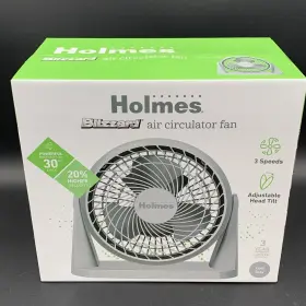 32510126 Holmes Homes Blizzard Air Circulator Fan 3 Speed Adjustable Head Cool Grey New