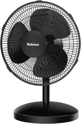 32510133 Holmes 12 Inch Table Fan 75 Oscillation 3 Speeds 15 Black
