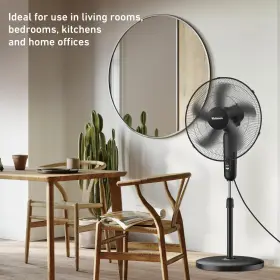 32510149 Holmes 18 Inch Stand Fan 75 Oscillation 3 Speeds 5 Blades Adjustable Heigh #2