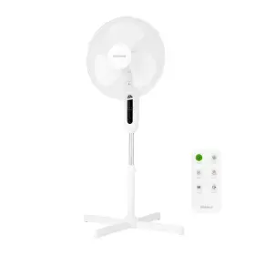 Holmes 445049374362 16 Inch Digital Oscillating 3-speed Stand Fan With Remote Control White