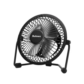 Holmes 694501120604 4 Inch Usb Powered Adjustable Head Personal Desk Fan Black