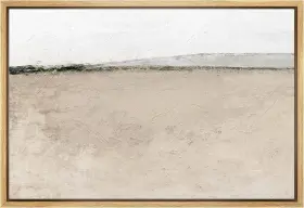705414 Holmes Framed Canvas Print Wall Art Desolate Brown Watercolor Rural Landscape Abstract