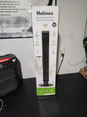 89771259 Holmes 40 Inch Oscillating Wi-fi Connect Designer Series Tower Fan