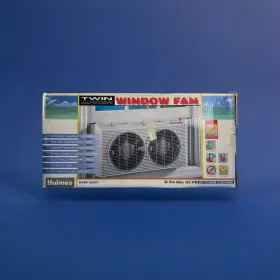 Hawf-2085t Holmes Twin Window Fan With Thermostat Works Great Clean