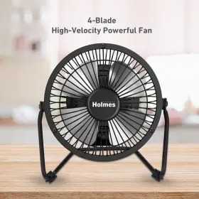 Hlshnf0410abm Holmes 4 Inch Mini High-velocity Personal Desk Fan Blades Adjustable 360 Head #3