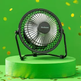 Hlshnf0410abm Holmes 4 Inch Mini High-velocity Personal Desk Fan Blades Adjustable 360 Head