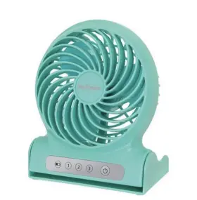 Hpf0467-mgu Holmes Rechargeable Usb Battery Operated Personal Fan Mint