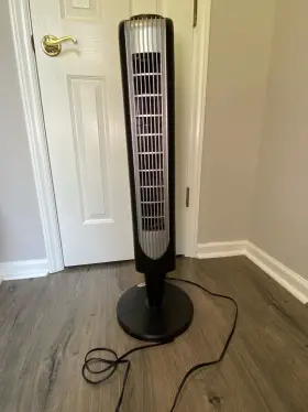 Htf3606arbwm Holmes 36 Inch Oscillating Tower Fan Black And Silver No Remote Control Works