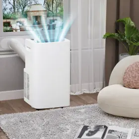 Us823-0080146 Homcom Air Conditioner With Cooling Dehumidifying And Remote Control White
