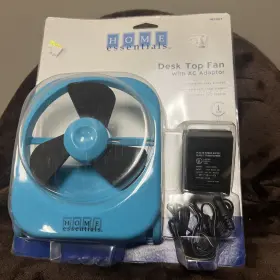 Adaptor7 Home Essentials He1927 # Light Blue Desk Top Fan With Ac Inch