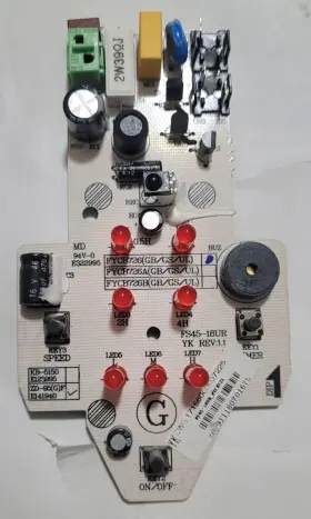 Fs45-18ur Homepointe For 18 Inch Oscillating 3 Speed Stand Fan Control Board Buttons #3