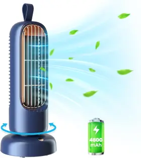 Tf-01 Hometop Tower Fan Oscillating Table Fans 3 Speeds Portable Usb For Bedroom