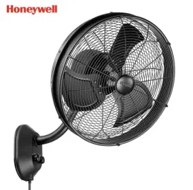 53030-07 Honeywell New Open Box 18 Inch Outdoor Matte Black Oscillating Wet Rated Wall Mount Fan