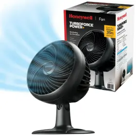 Honeywell 979087641 10 Inch Black Turbo Table Fan 3 Speed 45 Pivot