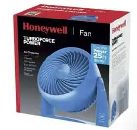 Ht900l Honeywell Turbo Force Power Air Circulator Table Fan Pivot Head 3 Speed Blue
