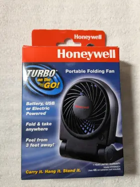 Htf090bd1 Honeywell Portable Folding Fan Adjustable Tilt Usb/battery Black