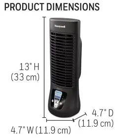 Htf210bc Honeywell 13 Inches Quietset Mini Tower Fan Powerful Cooling And Slim Design #3