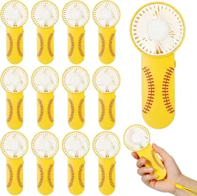 Es-honoson-2497 Honoson 12 Pcs Softball Mini Portable Fan Bulk Small Personal Handheld With