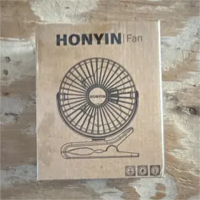 X00307lsbv Honyin Small Desk And Clip Fan Usb Plug-in Black Clip-on Sfb-601