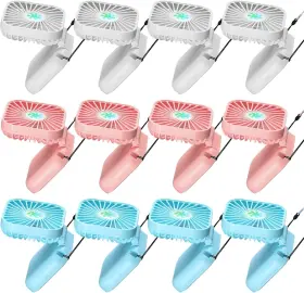 Hortsun 711181348002 12 Pack Personal Necklace Fans Portable Neck Hanging Mini Handheld Hand