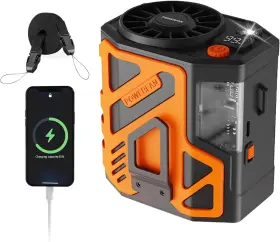 Houscly 744759071828 Portable Waist Fan Personal 10000mah 10 Speeds Shirt Belt Clip On Cooling We