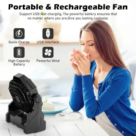 Howhio 768434849403 Camping Fan Rechargeable 10400mah Portable Battery Operated For #2