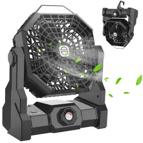 Howhio 768434849403 Camping Fan Rechargeable 10400mah Portable Battery Operated For