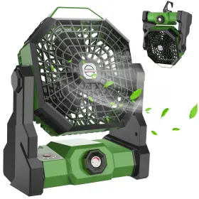Howhio 768443114424 Camping Fan Rechargeable 10400mah Portable Battery Operated For