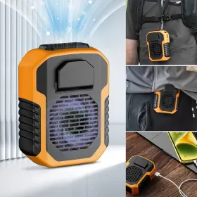 Ctt9040851or02 Htwon Usb Rechargeable Waist Fan - 6000mah Portable Clip With 3 Speeds Cooling U