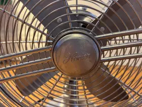 90408 Hunter Vintage Table Fan All Metal 3 Speeds Silver Tested #2